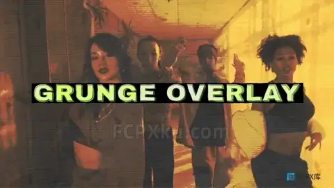 Grunge Overlay Effects FCPX插件10种划痕噪点闪烁灰尘颗粒叠加效果