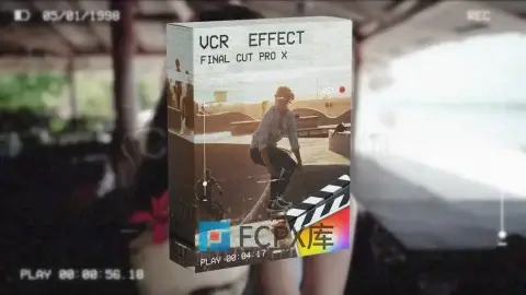 VCR Effect FCPX插件怀旧故障摄像机录制模式画面